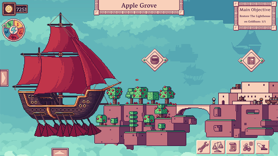 Merchant of the Skies - Apple Grove with a storage building