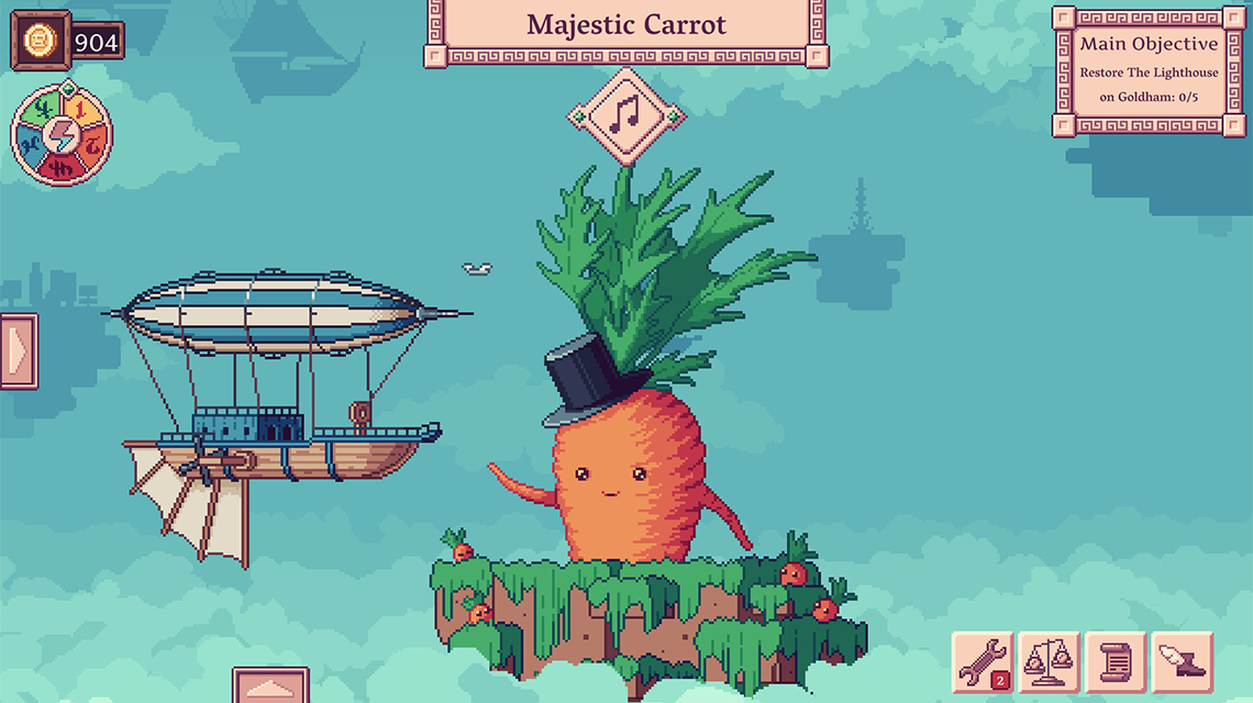 Merchant of the Skies screenshot - Majestic Carrot with a top hat