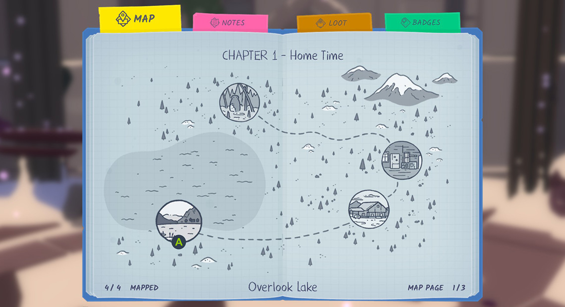 Roki - Tove's journal open to the map