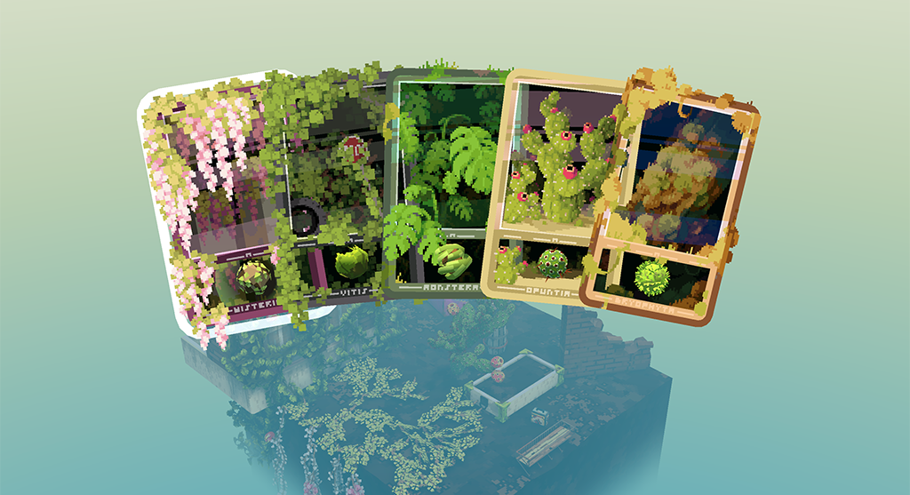 Seed card collection for Cloud Gardens