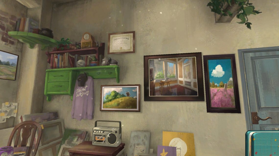 Artwork on the walls in Behind the Frame
